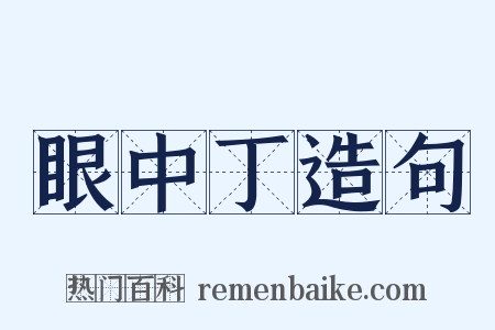 眼中丁造句是什么意思的图片